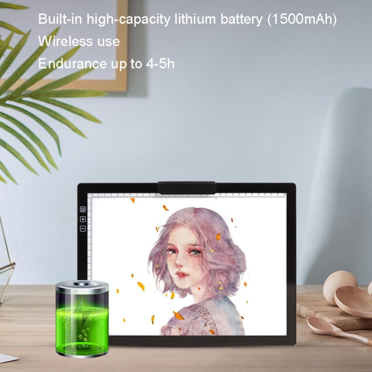 Tablero de dibujo de escritorio de copia recargable A4-D28B, With Charging Line, With Charging Line+US Plug Adapter, With Charging Line+UK Plug Adapter, With Charging Line+EU Plug Adapter, With Charging Line+AU Plug Adapter