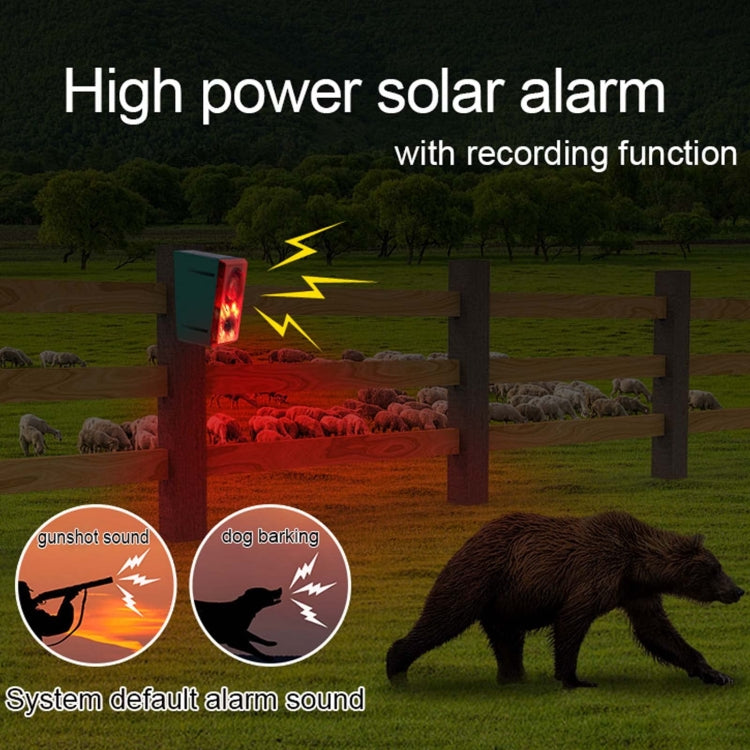 N911N Alarma solar Sensor infrarrojo Sonido y luz Explosión Luz de advertencia Repelente de animales, N911N