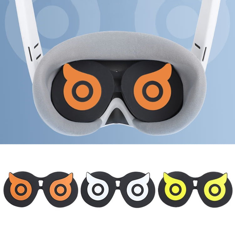 Hifylux PC-ZF23 para PICO 4 Owl Lens Protector Dust Scratch VR Gafas Funda de silicona, PC-ZF23 Orange, PC-ZF23 Yellow, PC-ZF23 White