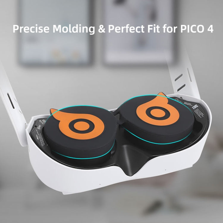 Hifylux PC-ZF23 para PICO 4 Owl Lens Protector Dust Scratch VR Gafas Funda de silicona, PC-ZF23 Orange, PC-ZF23 Yellow, PC-ZF23 White
