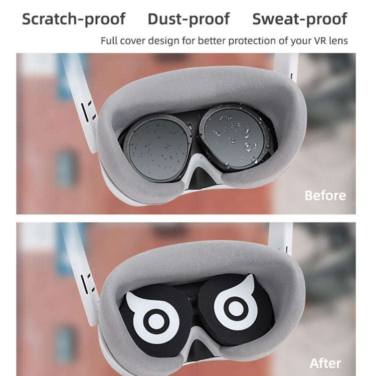 Hifylux PC-ZF23 para PICO 4 Owl Lens Protector Dust Scratch VR Gafas Funda de silicona, PC-ZF23 Orange, PC-ZF23 Yellow, PC-ZF23 White