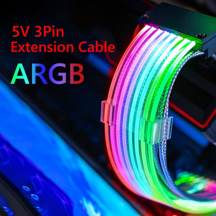 Línea de color de neón ARGB de 5V, 24pin Motherboard Power Supply Light Wire Black, Double 8pin Graphics Card Power Supply Wire Black, 3x8pin Graphics Card Power Supply Wire Black, 24pin Motherboard Power Supply Light Wire White                        ...
