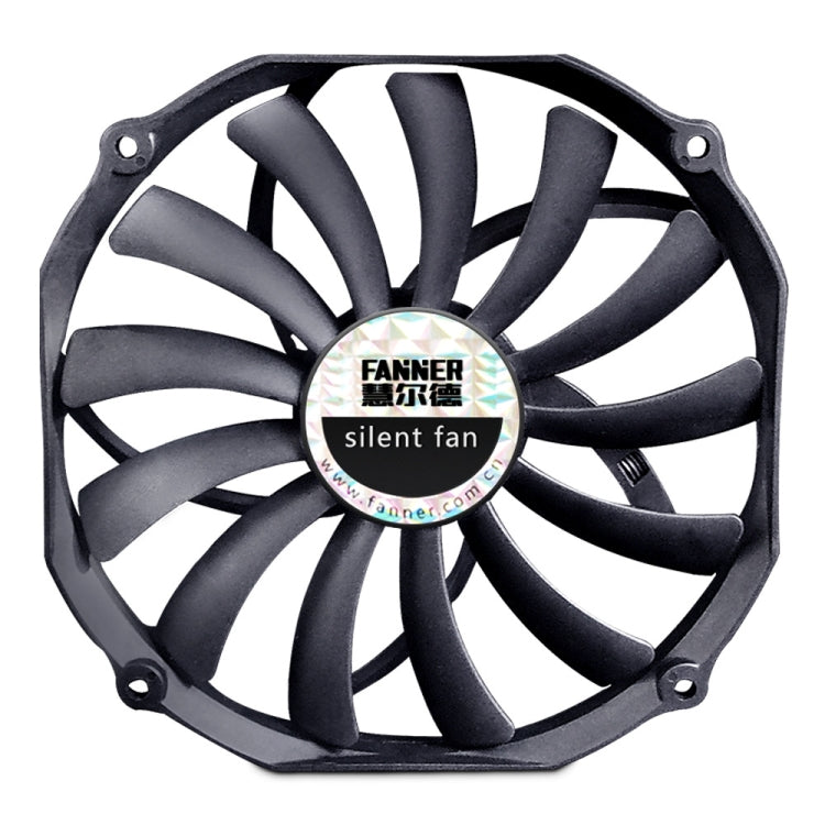 FANNER Ice Soul F14015 4PIN PWM Ventilador de chasis ultrafino Radiador de computadora de escritorio, F14015