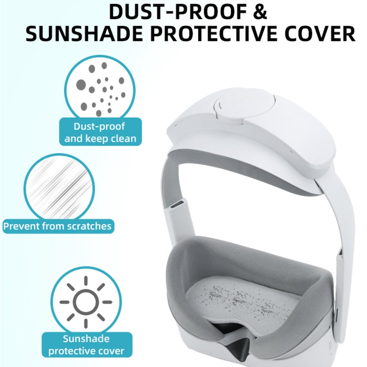 Para PICO 4 Hifylux PC-ZF17 Protector de lente VR Gafas Almohadilla de esponja a prueba de polvo, PC-ZF17 Light Grey