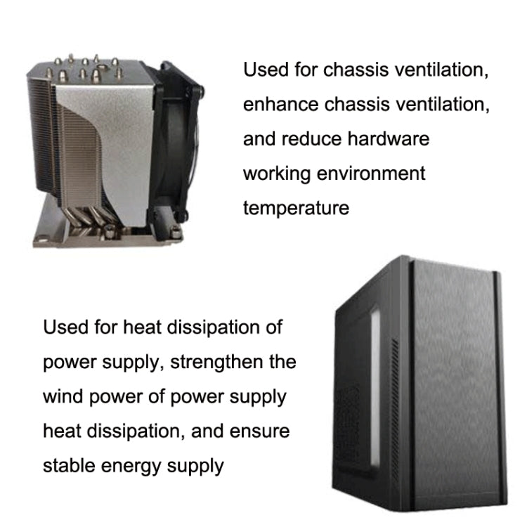 FANNER Ice Soul F8010 Ventilador de chasis ultrafino PWM de 4 pines Ajuste de velocidad inteligente Refrigeración silenciosa Disipación de calor, F8010