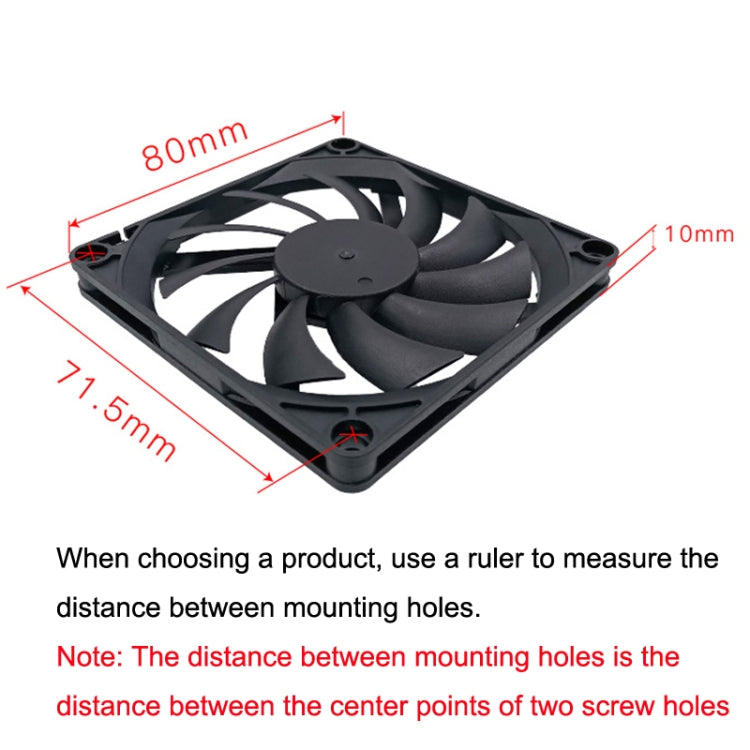 FANNER Ice Soul F8010 Ventilador de chasis ultrafino PWM de 4 pines Ajuste de velocidad inteligente Refrigeración silenciosa Disipación de calor, F8010