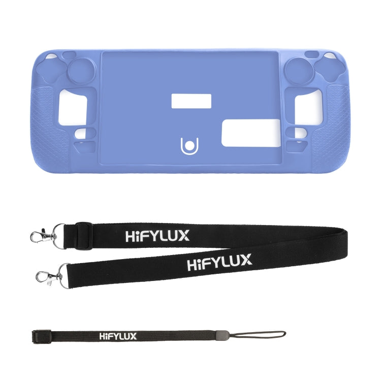 Para Steam Deck Hifylux ST-PF14 consola de juegos funda de silicona antiarañazos antideslizante funda de mano cordón, Silicone Case Black, Silicone Case Blue, Silicone Case Red, Silicone Case Orange