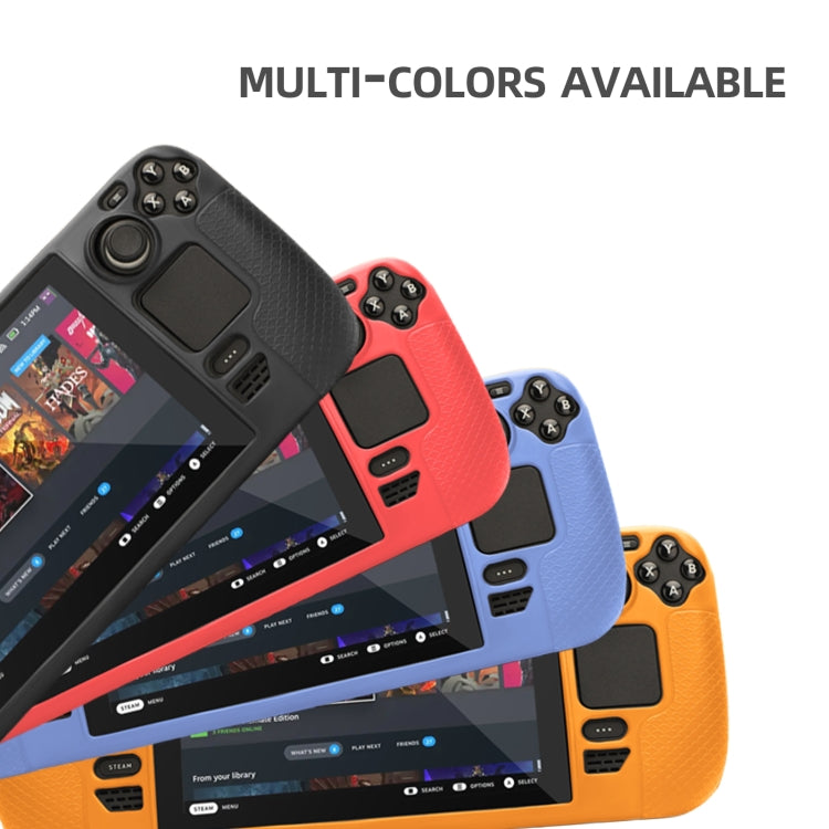 Para Steam Deck Hifylux ST-PF14 consola de juegos funda de silicona antiarañazos antideslizante funda de mano cordón, Silicone Case Black, Silicone Case Blue, Silicone Case Red, Silicone Case Orange