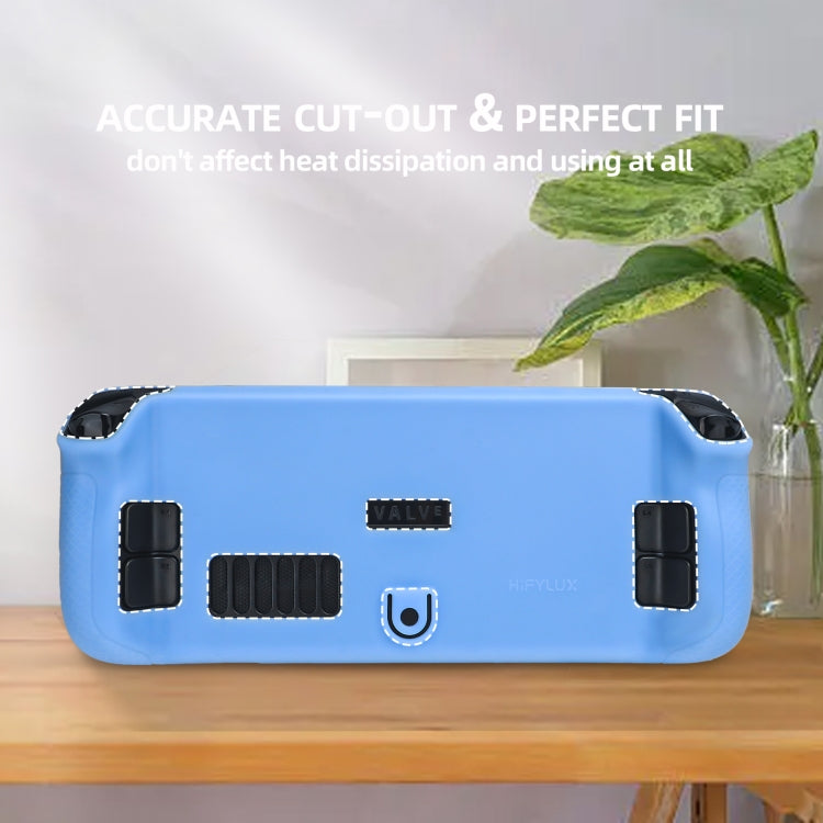 Para Steam Deck Hifylux ST-PF14 consola de juegos funda de silicona antiarañazos antideslizante funda de mano cordón, Silicone Case Black, Silicone Case Blue, Silicone Case Red, Silicone Case Orange