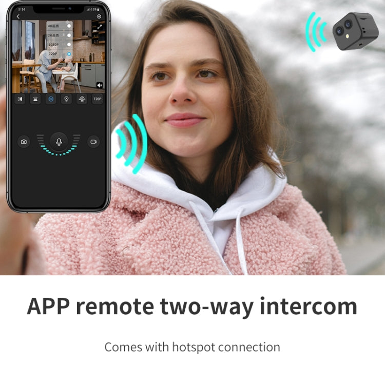 HD 4K Lente dual Wifi Cámara Teléfono móvil Inalámbrico Remoto Cámara de monitoreo de relaciones sexuales de dos vías, D3