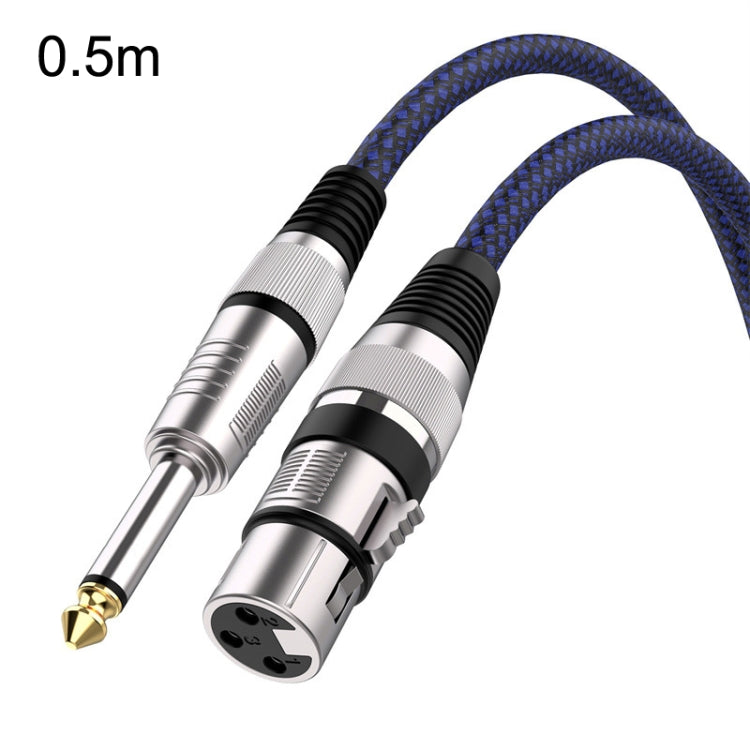 Red azul y negra TRS 6,35 mm macho a Caron hembra Micrófono XLR Balance Cable, 0.5m, 1m, 1.8m, 3m, 5m, 8m, 10m, 12m, 15m, 20m, 25m, 30m