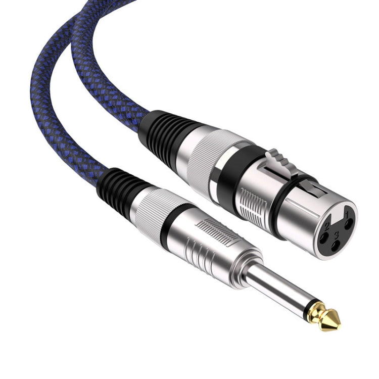 Red azul y negra TRS 6,35 mm macho a Caron hembra Micrófono XLR Balance Cable, 0.5m, 1m, 1.8m, 3m, 5m, 8m, 10m, 12m, 15m, 20m, 25m, 30m