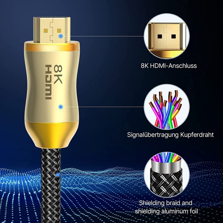 HDMI 2.1 Versión 8K 60Hz para PS4 Cable Proyector Notebook Set-Top Box Cable, HD803 1m, HD803 1.5m, HD803 2m, HD803 3m, HD803 5m, HD803 10m, HD803 15m