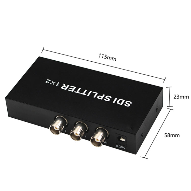 1 entrada 2 salidas SD-SDI / HD-SDI / 3G-SDI Amplificador de distribución Video SDI Splitter, 1 In 2 Out