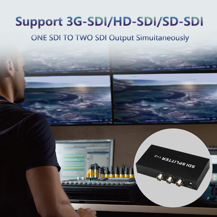1 entrada 2 salidas SD-SDI / HD-SDI / 3G-SDI Amplificador de distribución Video SDI Splitter, 1 In 2 Out