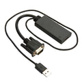 HD55Y VGA a HDMI Cable adaptador VGA + USB a HD 1080P Convertidor con fuente de alimentación, VGA+USB To HDMI