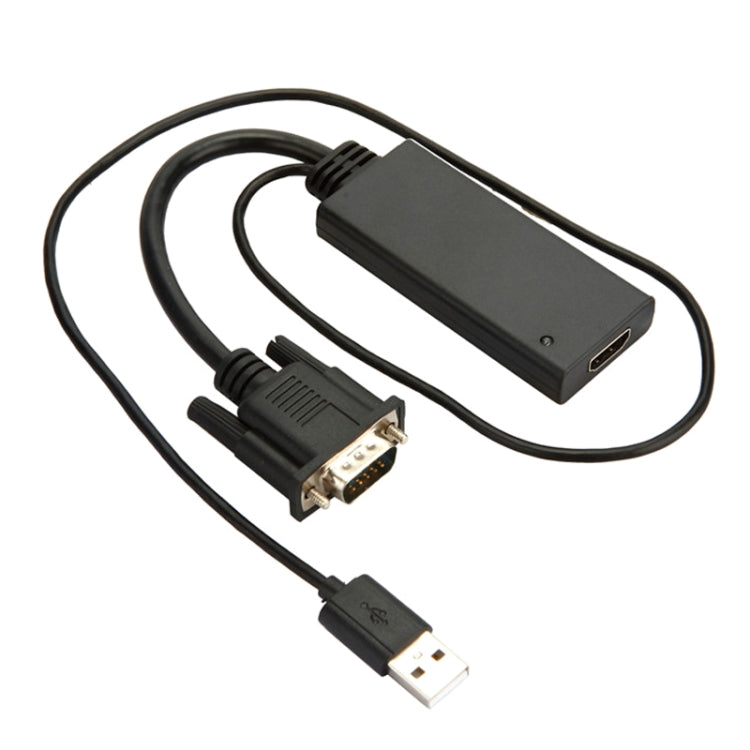 HD55Y VGA a HDMI Cable adaptador VGA + USB a HD 1080P Convertidor con fuente de alimentación, VGA+USB To HDMI
