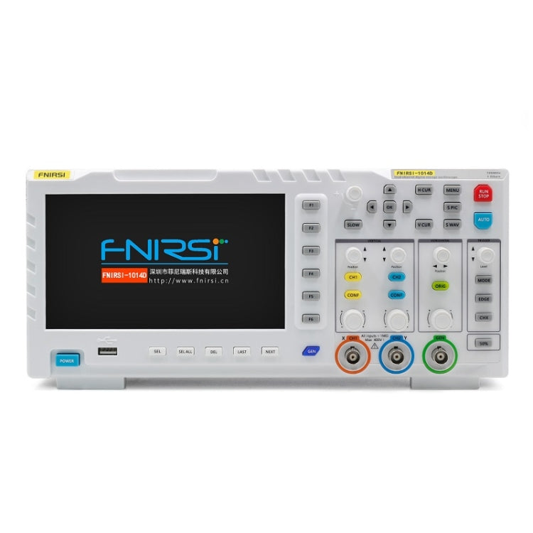 FNIRSI 2 en 1 de doble canal 100M de ancho de banda Osciloscopio digital 1GS Generador de señal de muestreo, enchufe de EE. UU., 1014D, 1014D +P4100 Probe