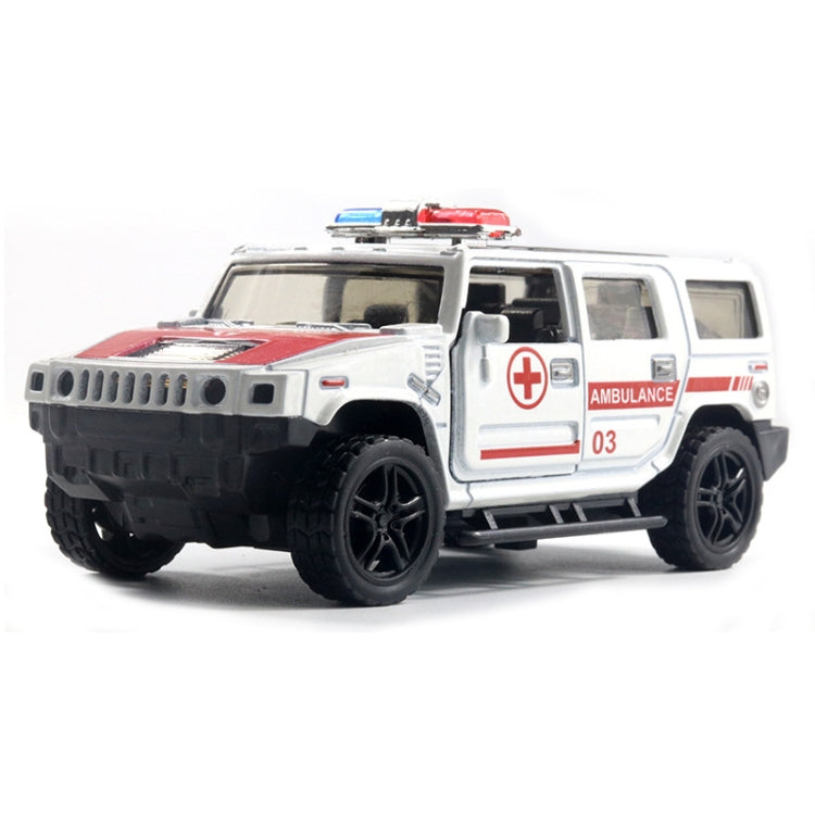 Coche de policía todoterreno 1:36, modelo de ambulancia, coche de juguete para niño con sonido y luz, Police Car, Ambulance Car, fire truck, Army