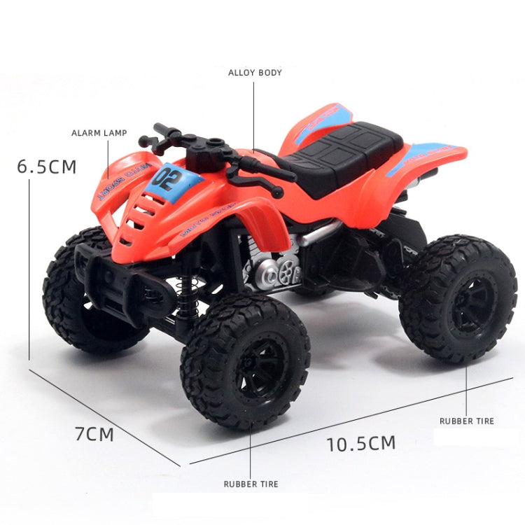 Coche de juguete para niños modelo de motocicleta todoterreno de cuatro ruedas de playa simulada 1:36, Motorcycle Black, Motorcycle Green, Motorcycle Blue, Motorcycle Red