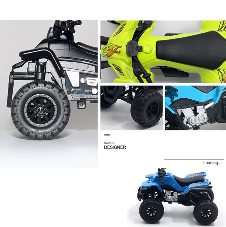 Coche de juguete para niños modelo de motocicleta todoterreno de cuatro ruedas de playa simulada 1:36, Motorcycle Black, Motorcycle Green, Motorcycle Blue, Motorcycle Red