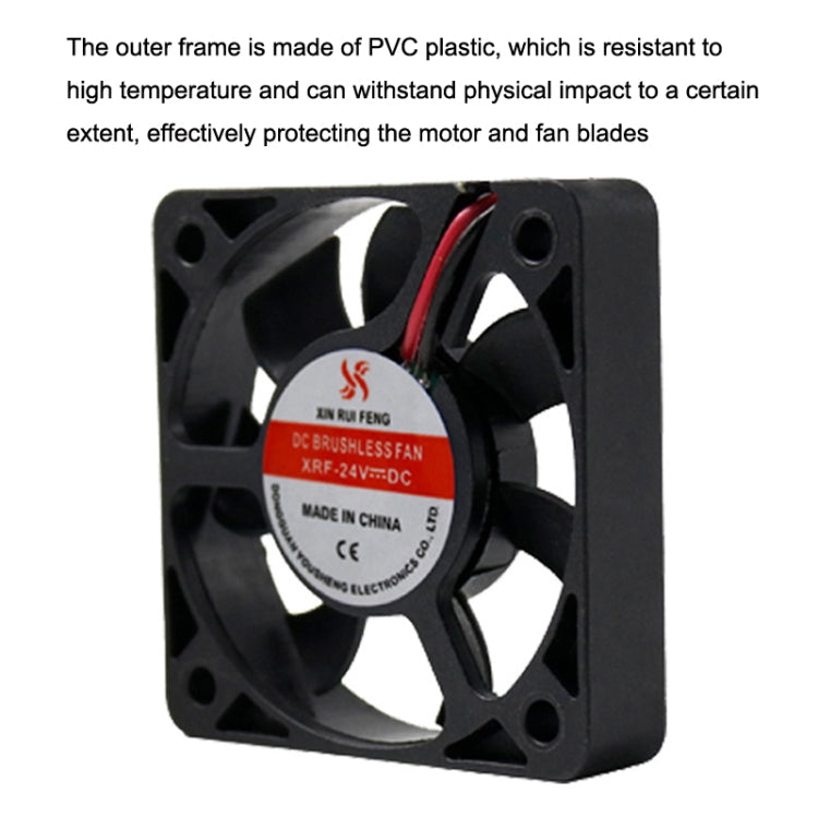 Ventilador de refrigeración CC silencioso de 5 cm, 3pcs XIN RUI FENG 5V Oil Bearing, 3pcs XIN RUI FENG 12V Oil Bearing, 3pcs XIN RUI FENG 24V Oil Bearing, 3pcs XIN RUI FENG 5V Ball Bearing, 3pcs XIN RUI FENG 12V Ball Bearing                            ...