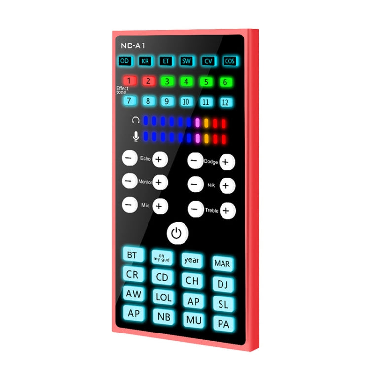 Tarjeta de sonido NC-A1 Bluetooth 5.0 12 tipos de efectos de sonido compatibles con monitoreo en tiempo real, NC-A1