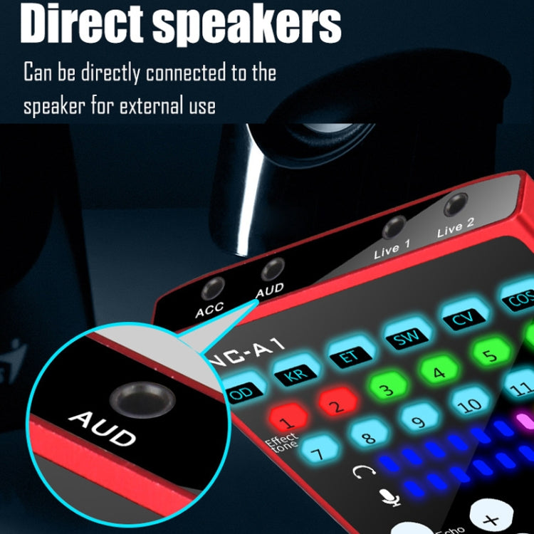Tarjeta de sonido NC-A1 Bluetooth 5.0 12 tipos de efectos de sonido compatibles con monitoreo en tiempo real, NC-A1