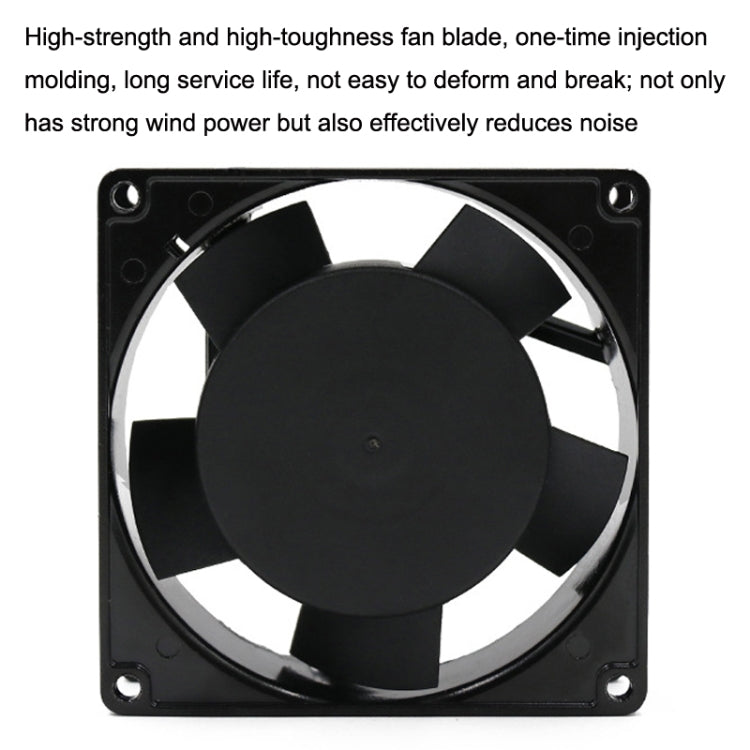 Ventilador de disipación de calor de gabinete de chasis silencioso de 9 cm, 220V Oil Bearing, 110V Oil Bearing, 220V Double Ball Bearing, 110V Double Ball Bearing