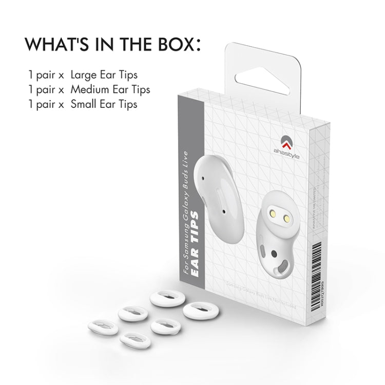 Para Samsung Galaxy Buds Live AhaStyle PT132 S+M+L Auricular de silicona