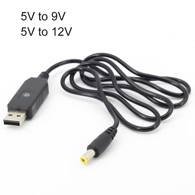 Cable de refuerzo USB Cable de alimentación del enrutador de energía móvil, 2pcs DC 5v to 9v, 2pcs DC 5v to 12v