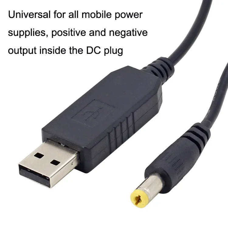 Cable de refuerzo USB Cable de alimentación del enrutador de energía móvil, 2pcs DC 5v to 9v, 2pcs DC 5v to 12v