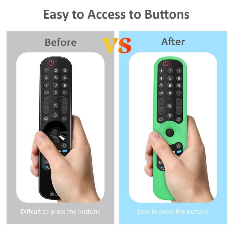 Funda de silicona para mando a distancia de TV LG AN-MR21GC / AN-MR21N / AN-MR21GA, GS0020  Black, GS0020 White, GS0020 Luminous Blue, GS0020 Luminous Green