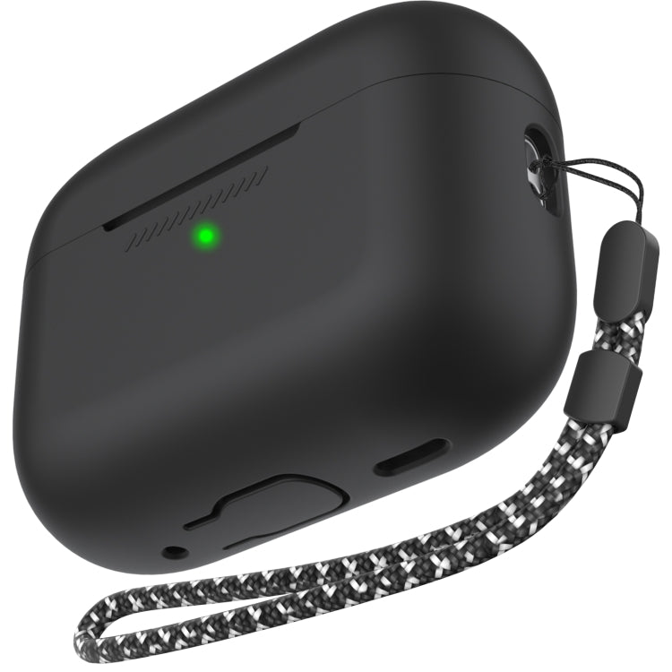 Para AirPods Pro 2 AhaStyle PT187 Funda protectora de silicona de una pieza con funda con cordón
