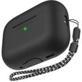 Para AirPods Pro 2 AhaStyle PT187 Funda protectora de silicona de una pieza con funda con cordón