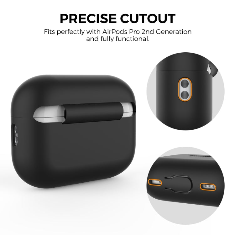 Para AirPods Pro 2 AhaStyle PT187 Funda protectora de silicona de una pieza con funda con cordón