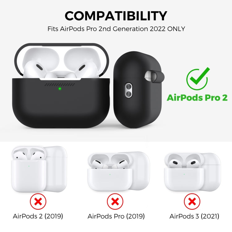 Para AirPods Pro 2 AhaStyle PT187 Funda protectora de silicona de una pieza con funda con cordón