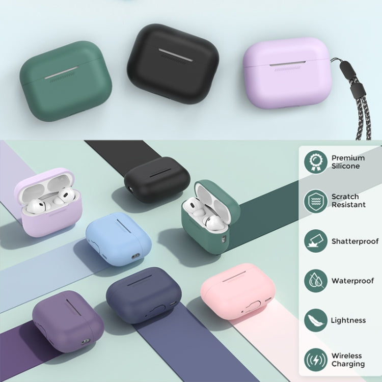 Para AirPods Pro 2 AhaStyle PT187 Funda protectora de silicona de una pieza con funda con cordón