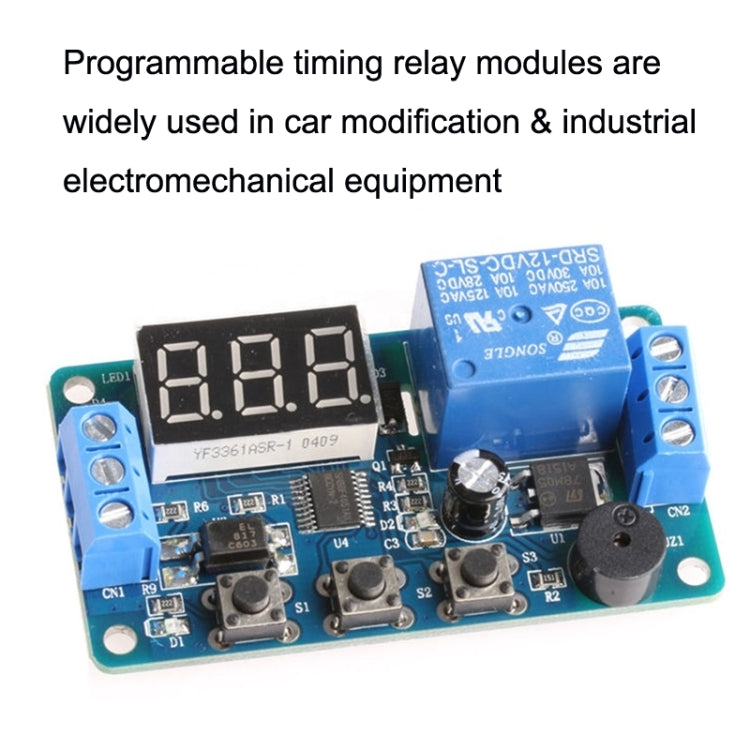 DK-C-01 Módulo de relé de retardo de circuito antirretroceso DC12V Módulo de controlador de retardo de sincronización, DC 12V