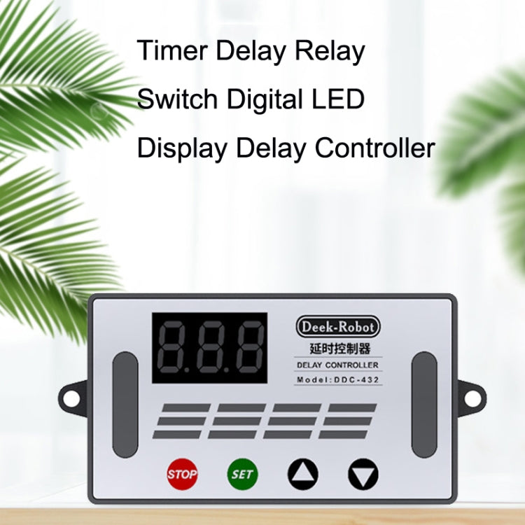 Deek-Robot DDC-432 Interruptor de relé de retardo DC5V-30V Controlador de relé de tiempo de pantalla digital de tubo MOS dual, Time Relay Controller