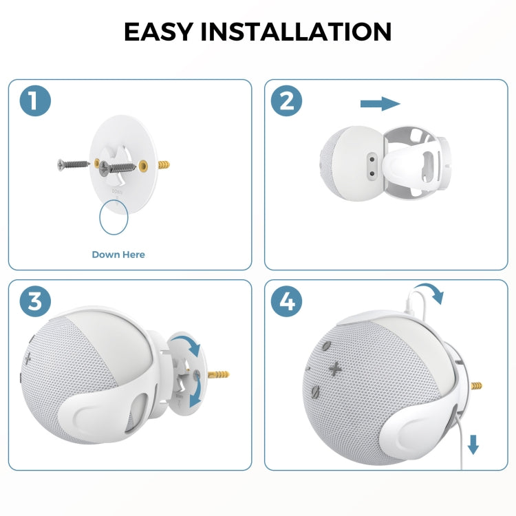 Soporte de almacenamiento de pared para altavoz Amazon Echo Dot 4/5 AhaStyle PT183, For Amazon Echo Dot 4/5 White, For Amazon Echo Dot 4/5 Black