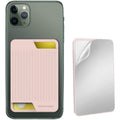 AhaStyle PT169 Funda de silicona para tarjeta trasera de teléfono móvil Tarjeta de autobús Tarjeta bancaria Organizador conveniente, PT169 (Pink), PT169 (Black), PT169 (Green), PT169 (Purple)