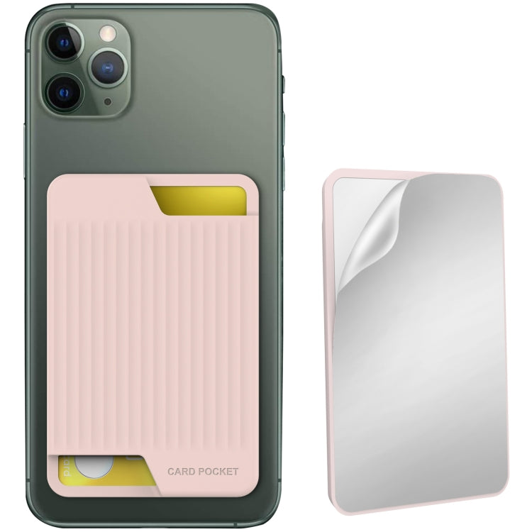 AhaStyle PT169 Funda de silicona para tarjeta trasera de teléfono móvil Tarjeta de autobús Tarjeta bancaria Organizador conveniente, PT169 (Pink), PT169 (Black), PT169 (Green), PT169 (Purple)