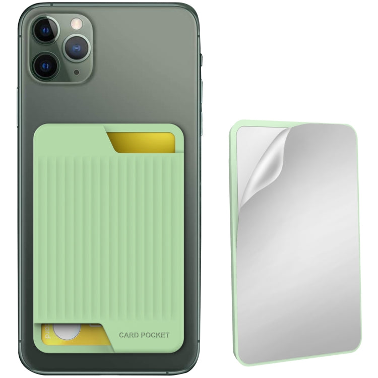 AhaStyle PT169 Funda de silicona para tarjeta trasera de teléfono móvil Tarjeta de autobús Tarjeta bancaria Organizador conveniente, PT169 (Pink), PT169 (Black), PT169 (Green), PT169 (Purple)