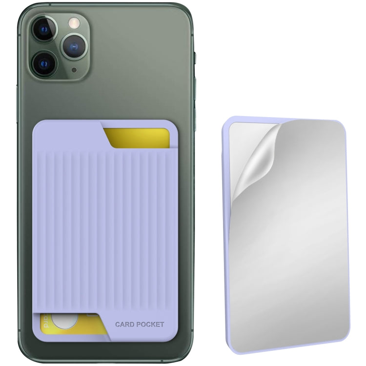 AhaStyle PT169 Funda de silicona para tarjeta trasera de teléfono móvil Tarjeta de autobús Tarjeta bancaria Organizador conveniente, PT169 (Pink), PT169 (Black), PT169 (Green), PT169 (Purple)