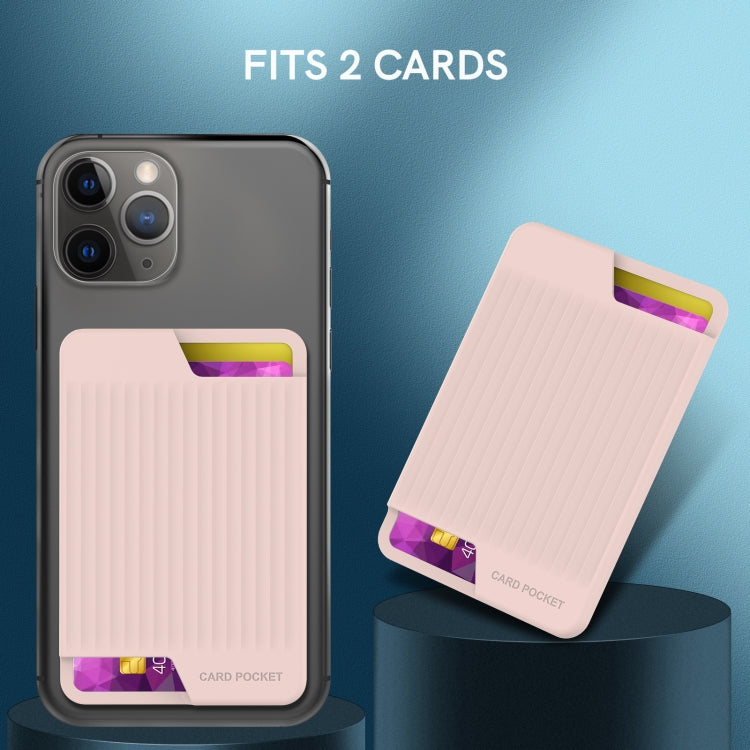 AhaStyle PT169 Funda de silicona para tarjeta trasera de teléfono móvil Tarjeta de autobús Tarjeta bancaria Organizador conveniente, PT169 (Pink), PT169 (Black), PT169 (Green), PT169 (Purple)