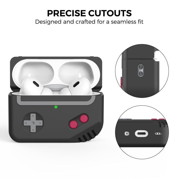Para AirPods Pro 2 AhaStyle PT-JY07 Funda protectora de silicona dividida para auriculares con dibujos animados, JY07(Gray), JY07(Black)