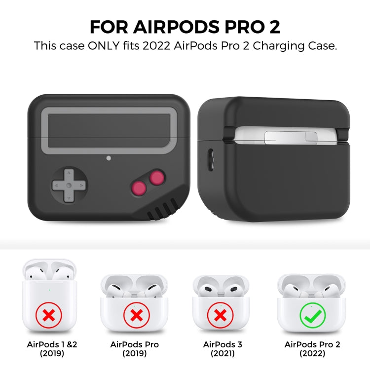Para AirPods Pro 2 AhaStyle PT-JY07 Funda protectora de silicona dividida para auriculares con dibujos animados, JY07(Gray), JY07(Black)
