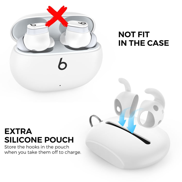 Para auriculares Beats Studio Buds AhaStyle PT172 de silicona, estilo:, Earcap x 3+Case (White), Earcap x 3+Case (Red), Earcap x 3+Case (Black), Earcap (White), Earcap (Black), Earcap (Red)