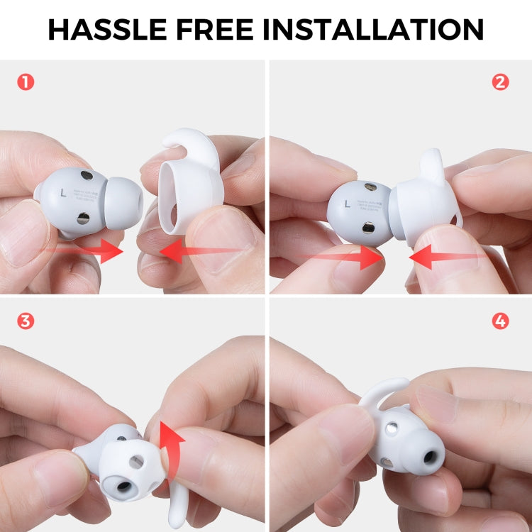 Para auriculares Beats Studio Buds AhaStyle PT172 de silicona, estilo:, Earcap x 3+Case (White), Earcap x 3+Case (Red), Earcap x 3+Case (Black), Earcap (White), Earcap (Black), Earcap (Red)